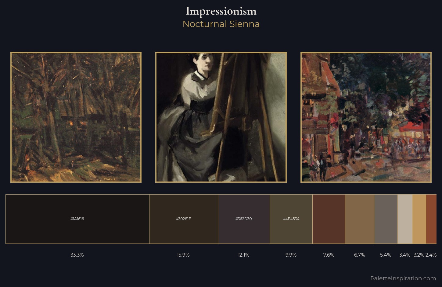 Impressionism Palette 35 — Nocturnal Sienna