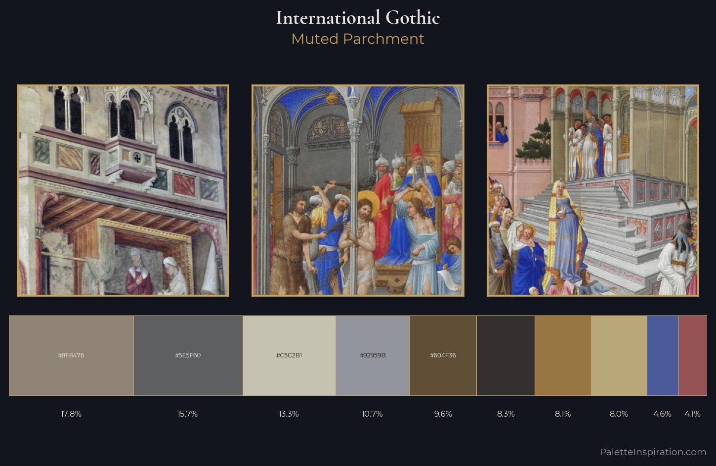 International Gothic Palette 5 — Muted Parchment