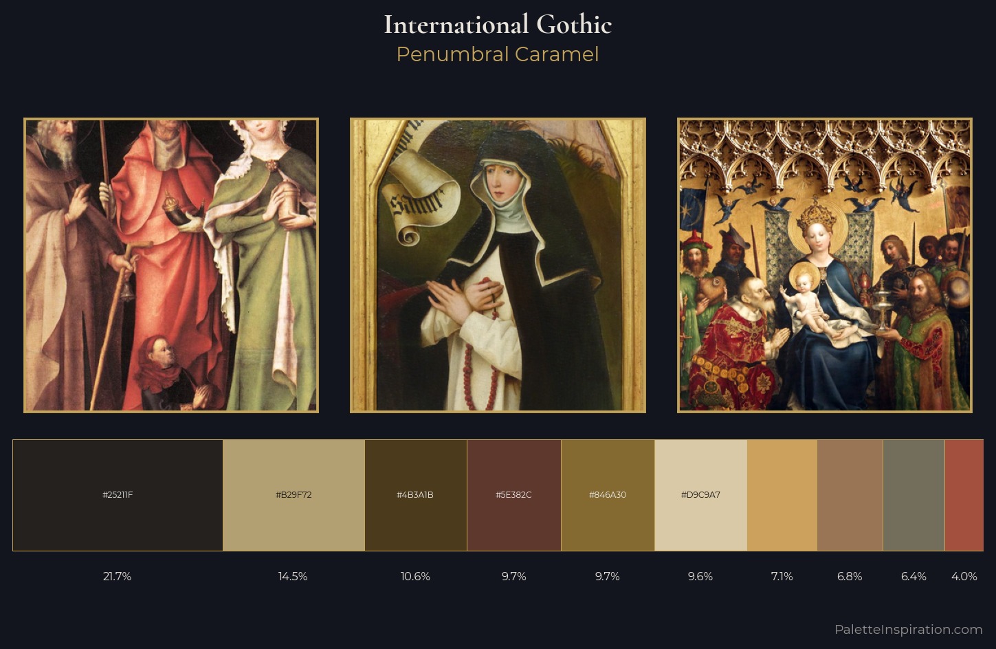 International Gothic Palette 10 — Penumbral Caramel