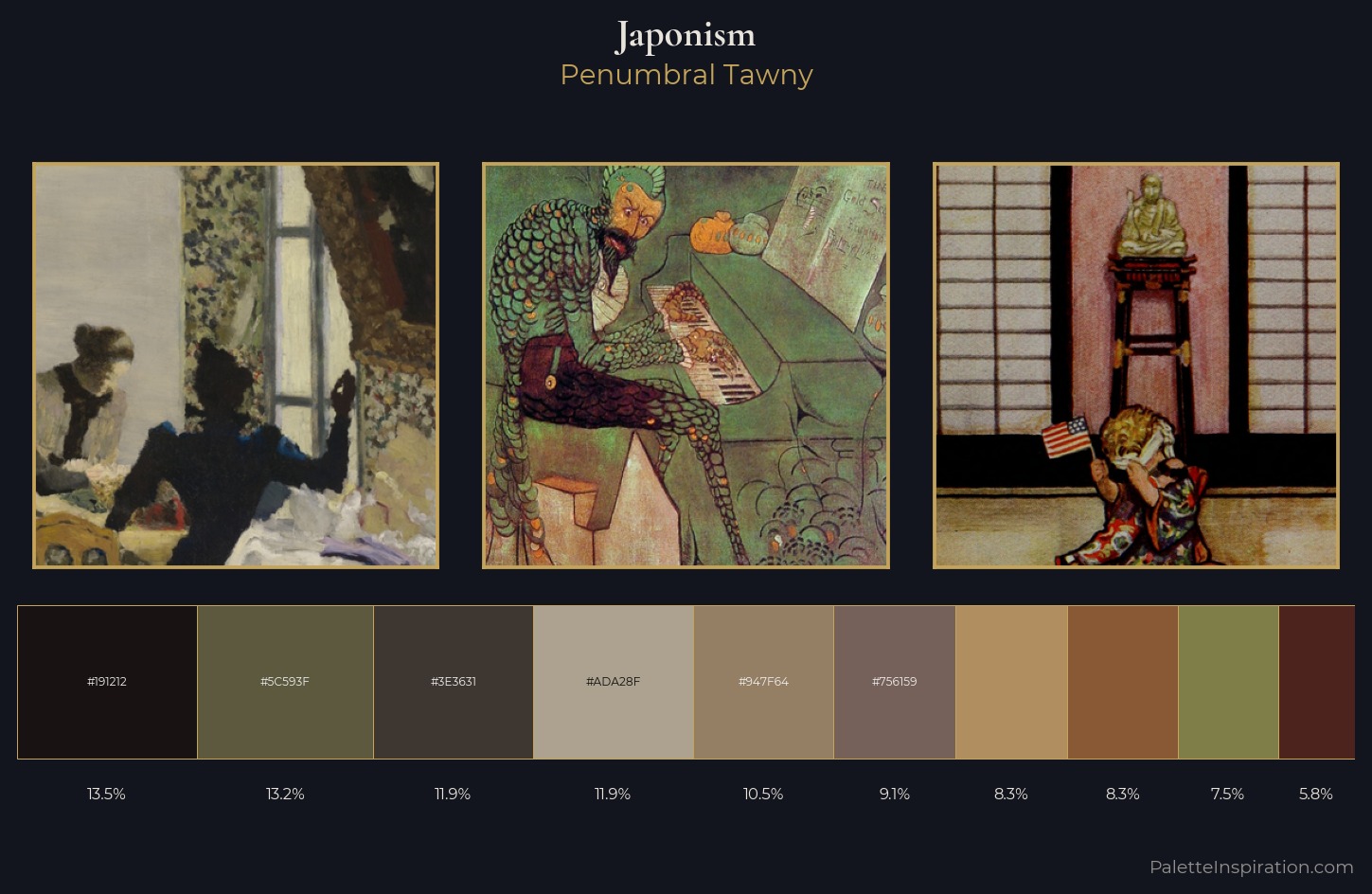 Japonism Palette 14 — Penumbral Tawny