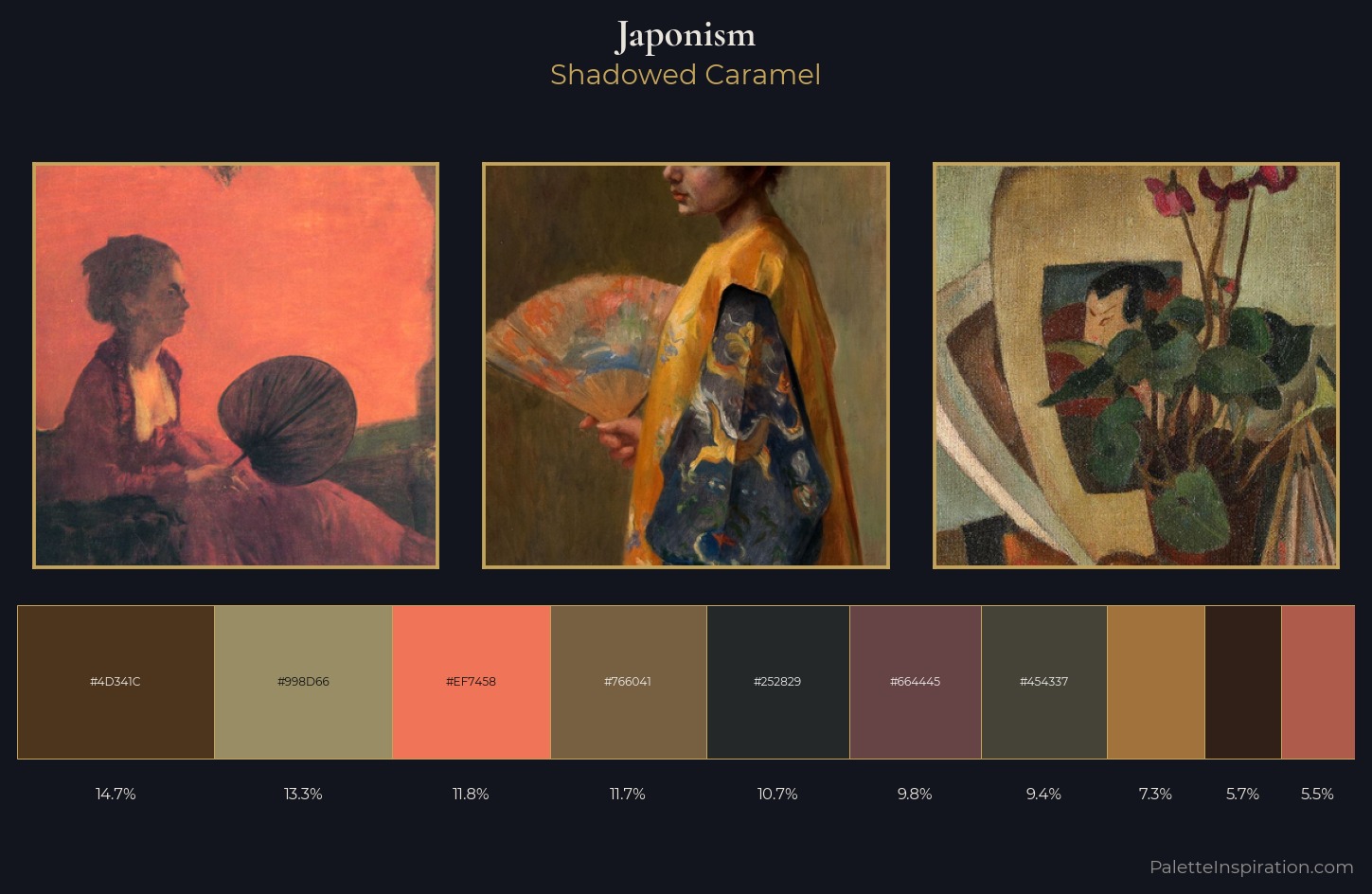 Japonism Palette 15 — Shadowed Caramel