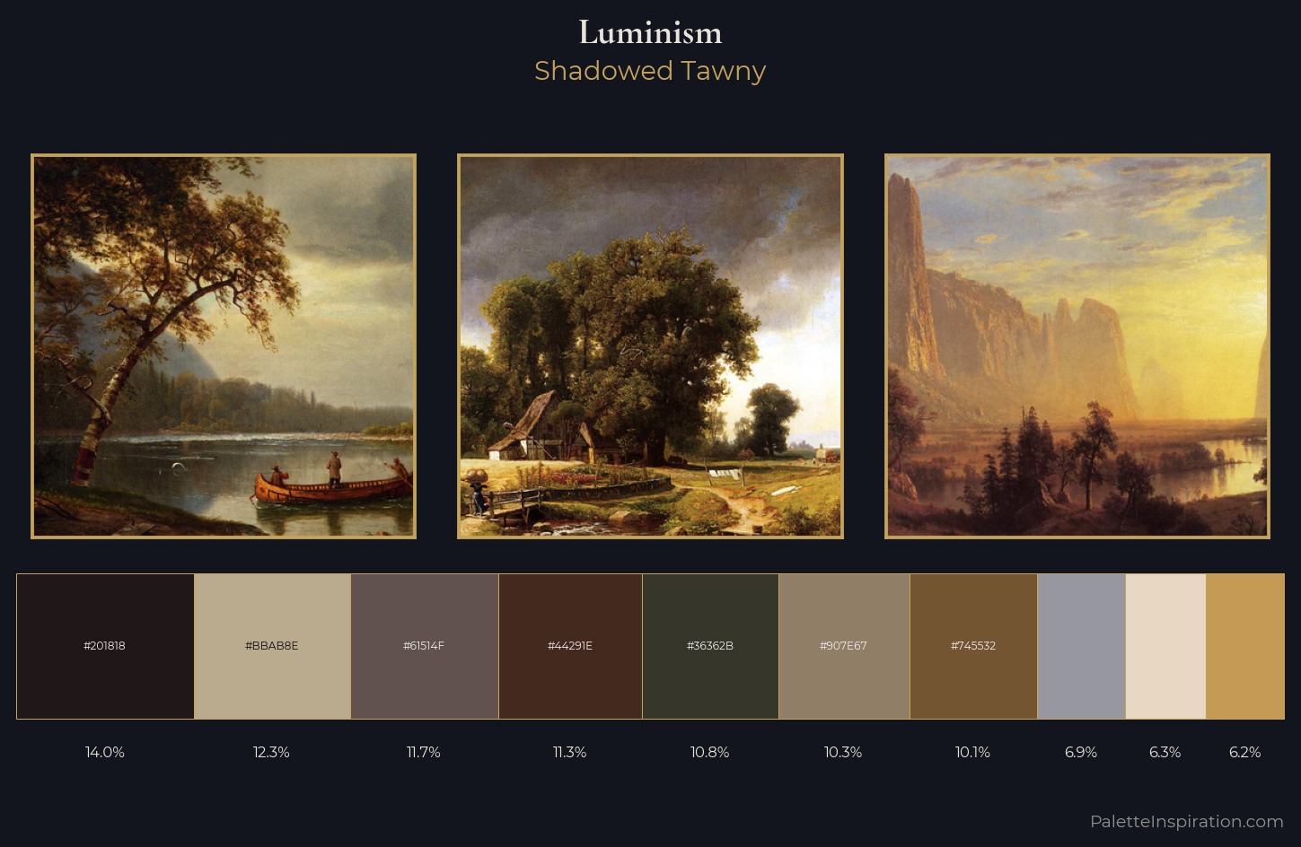 Luminism Palette 15 — Shadowed Tawny