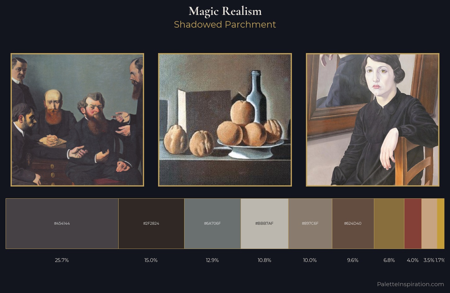Magic Realism Palette 11 — Shadowed Parchment