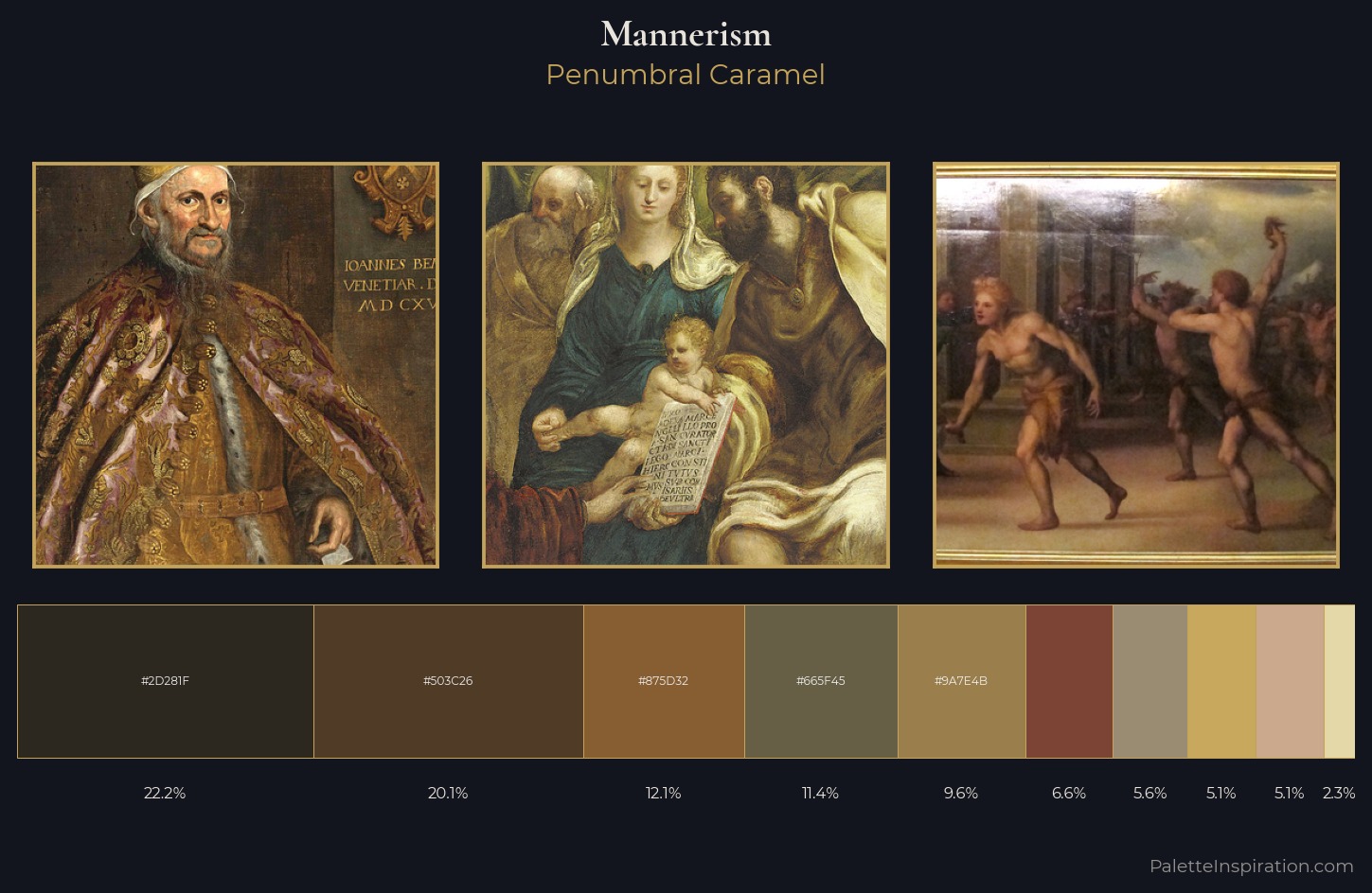 Mannerism Palette 5 — Penumbral Caramel