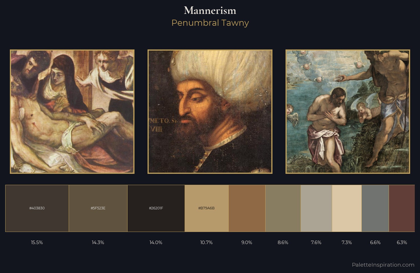 Mannerism Palette 16 — Penumbral Tawny