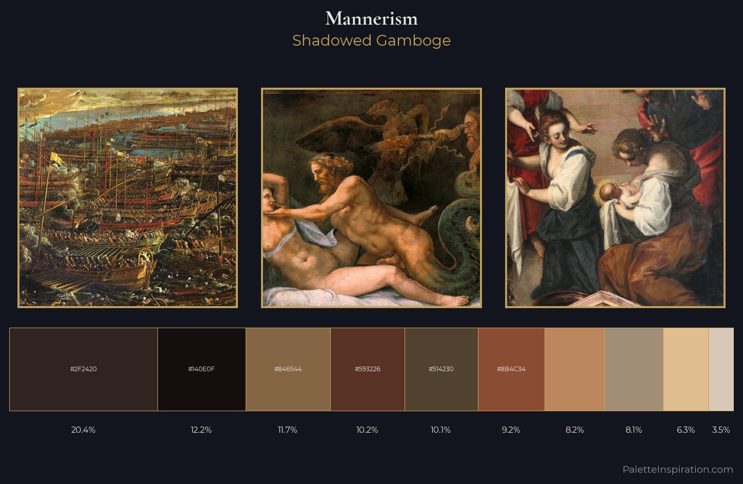 Mannerism Palette 22 — Shadowed Gamboge