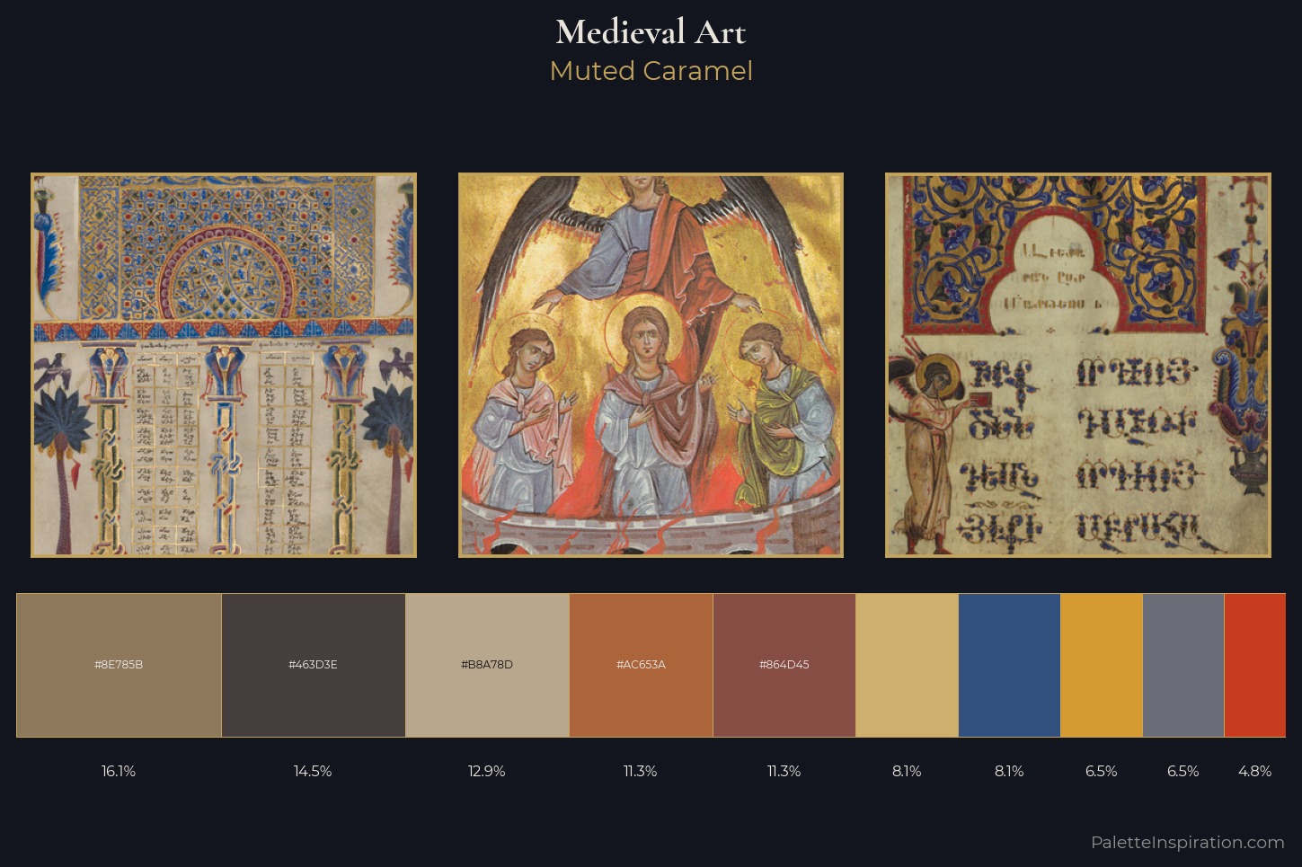 Medieval Art Master Palette — Muted Caramel