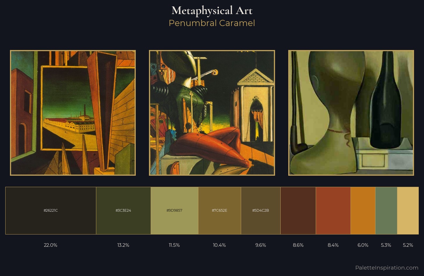 Metaphysical art Palette 9 — Penumbral Caramel