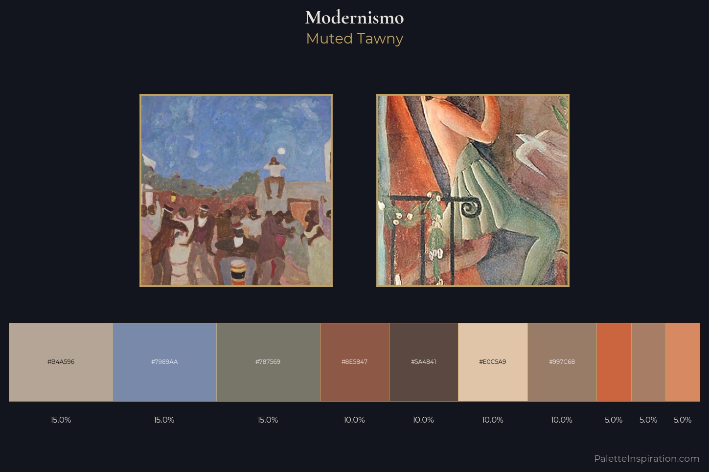 Modernismo Master Palette — Muted Tawny