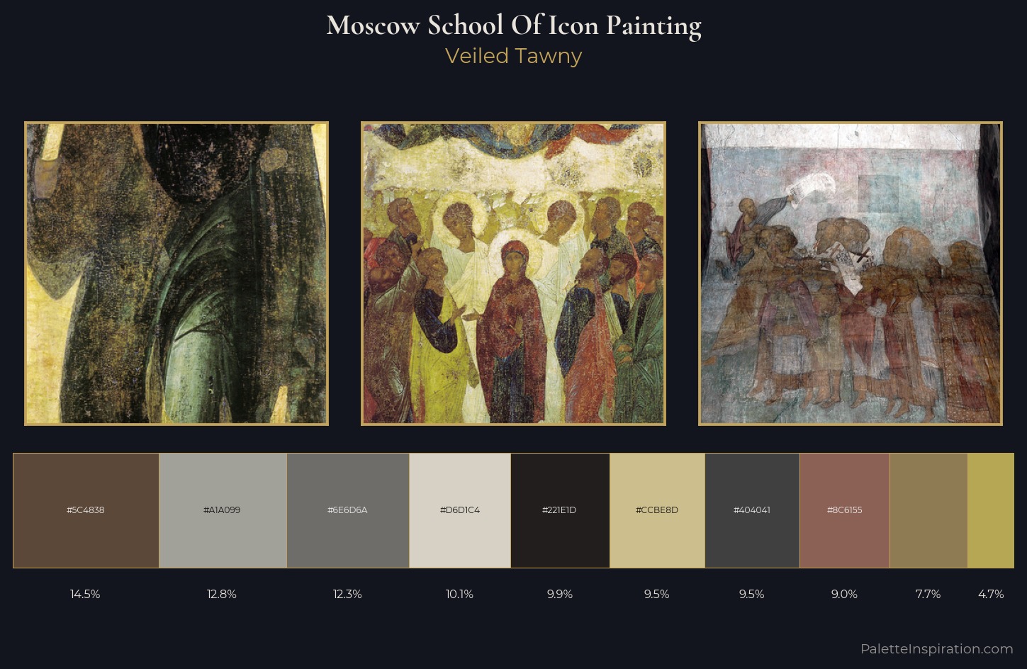 Moscow school of icon painting Palette 5 — Veiled Tawny