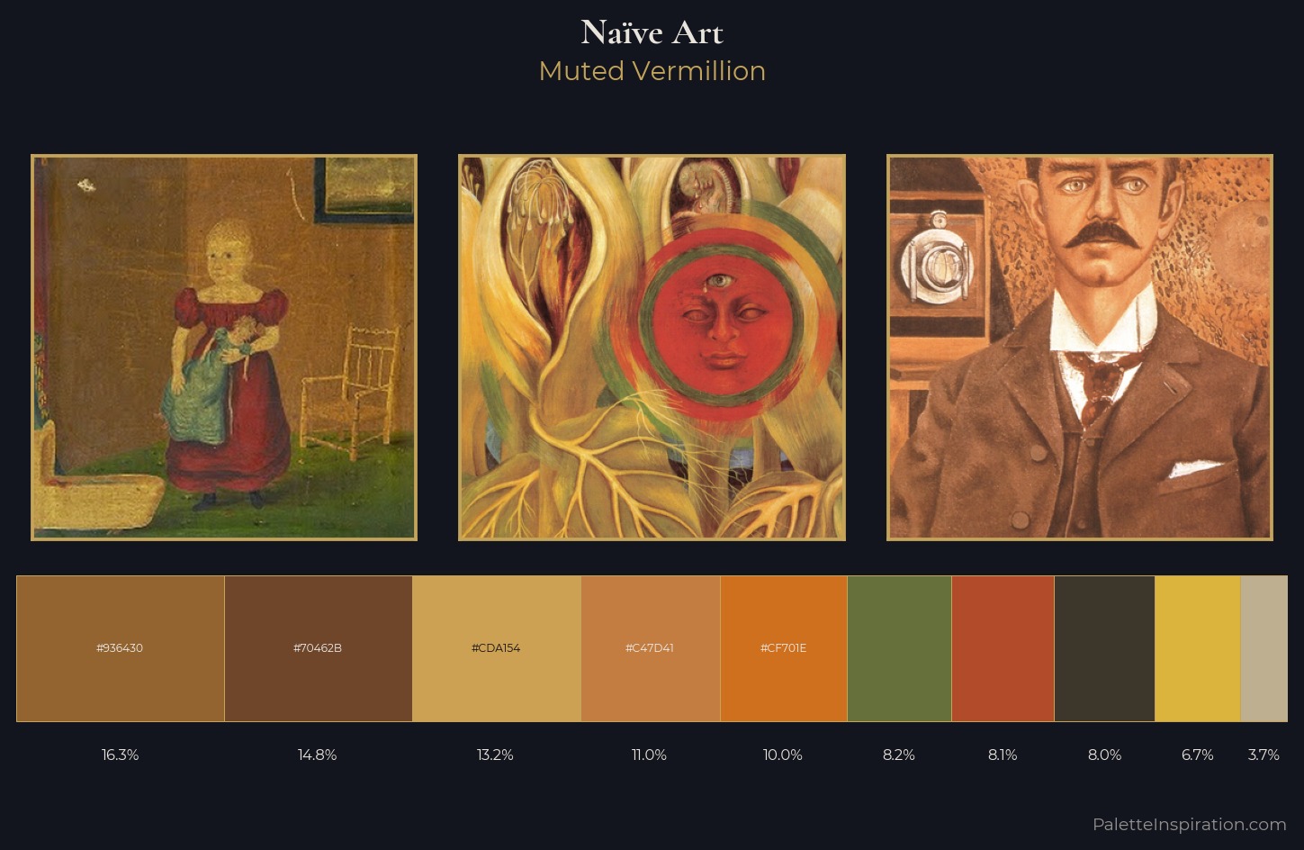 Naïve Art Palette 13 — Muted Vermillion