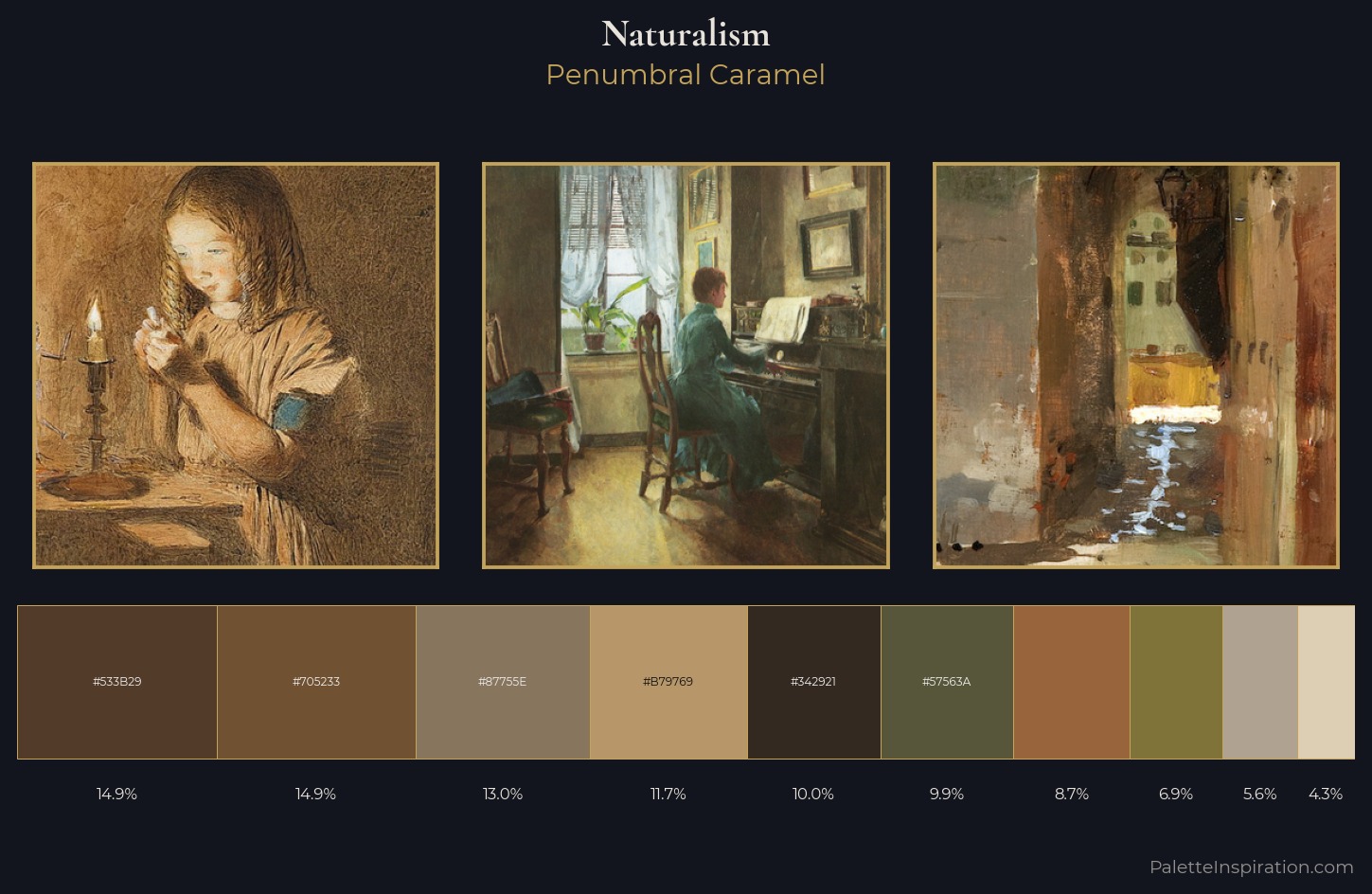 Naturalism Palette 9 — Penumbral Caramel