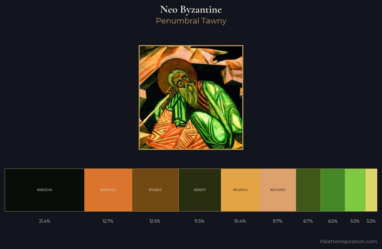 Neo-Byzantine Palette 5 — Penumbral Tawny