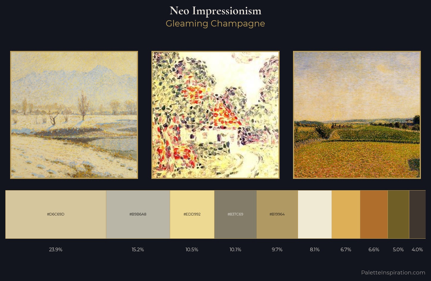Neo-Impressionism Palette 3 — Gleaming Champagne