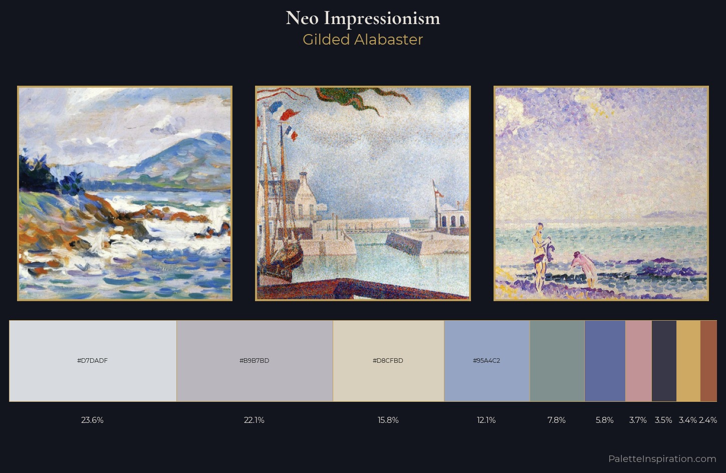 Neo-Impressionism Palette 4 — Gilded Alabaster