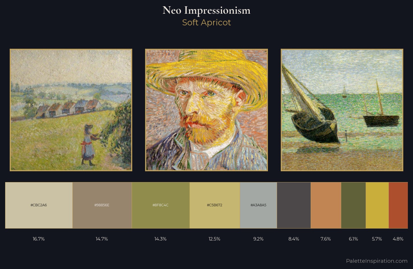 Neo-Impressionism Palette 10 — Soft Apricot
