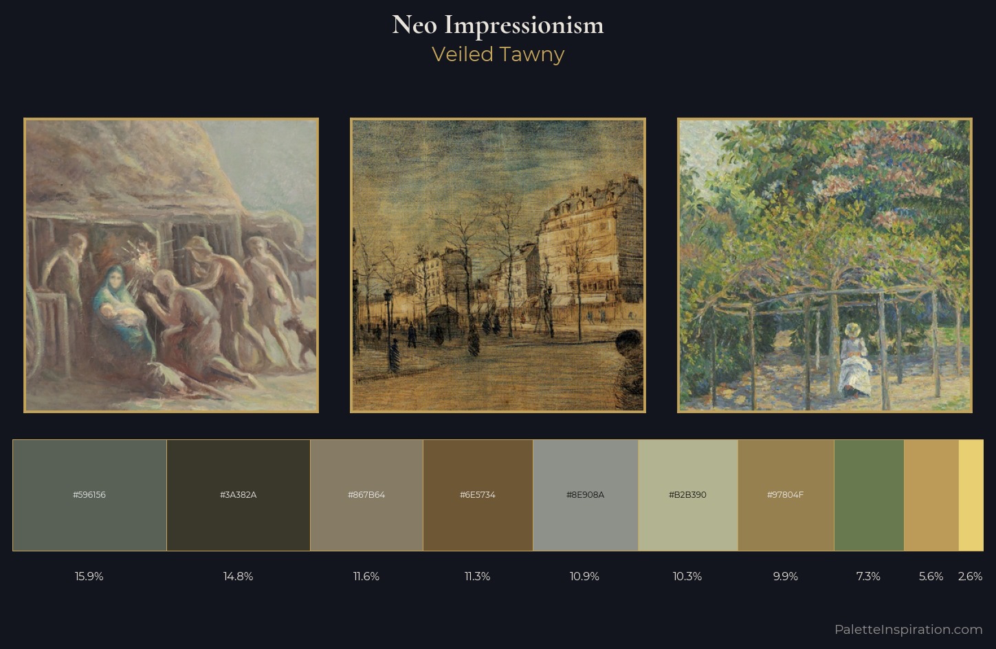 Neo-Impressionism Palette 15 — Veiled Tawny