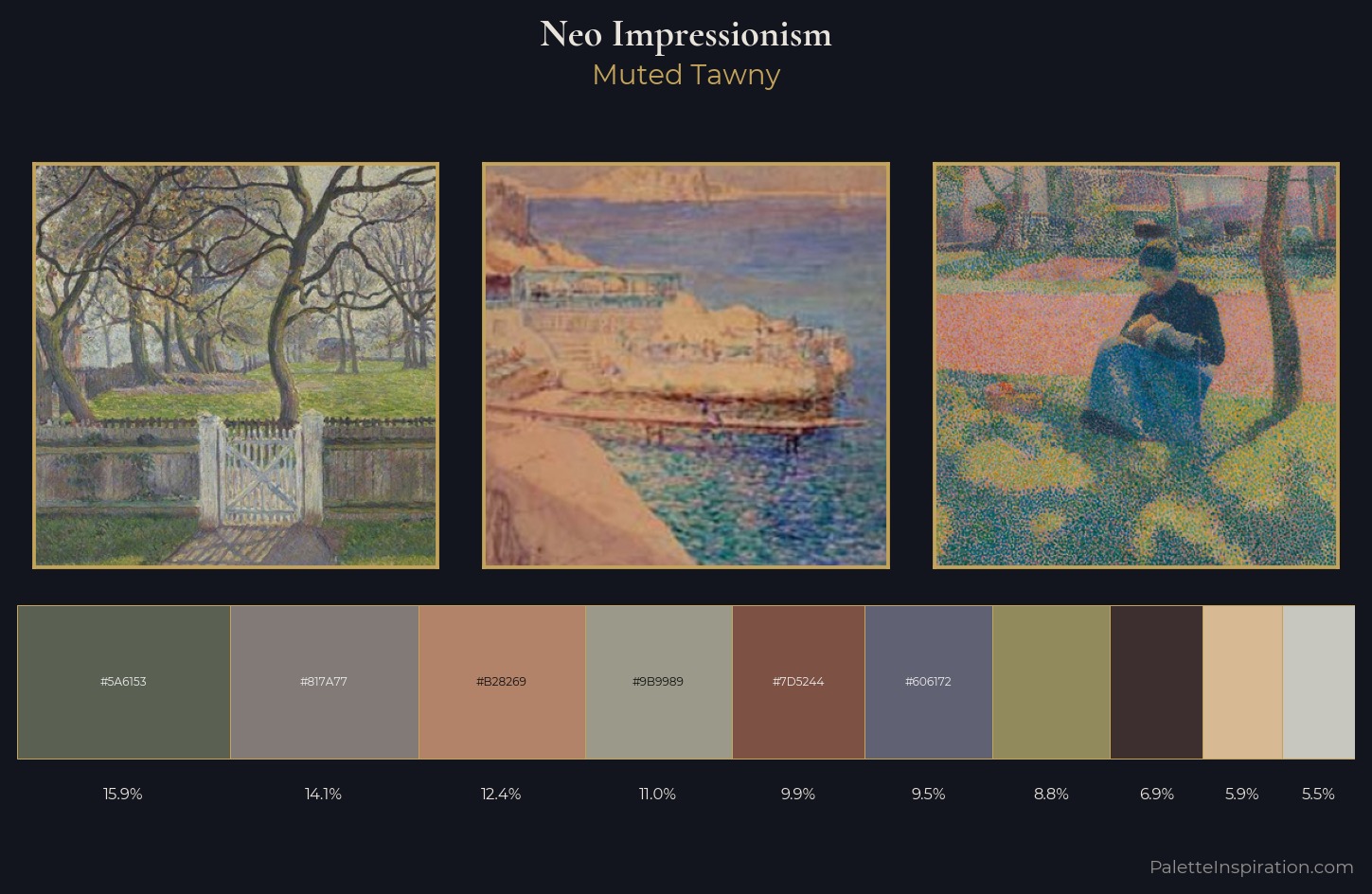 Neo-Impressionism Palette 16 — Muted Tawny