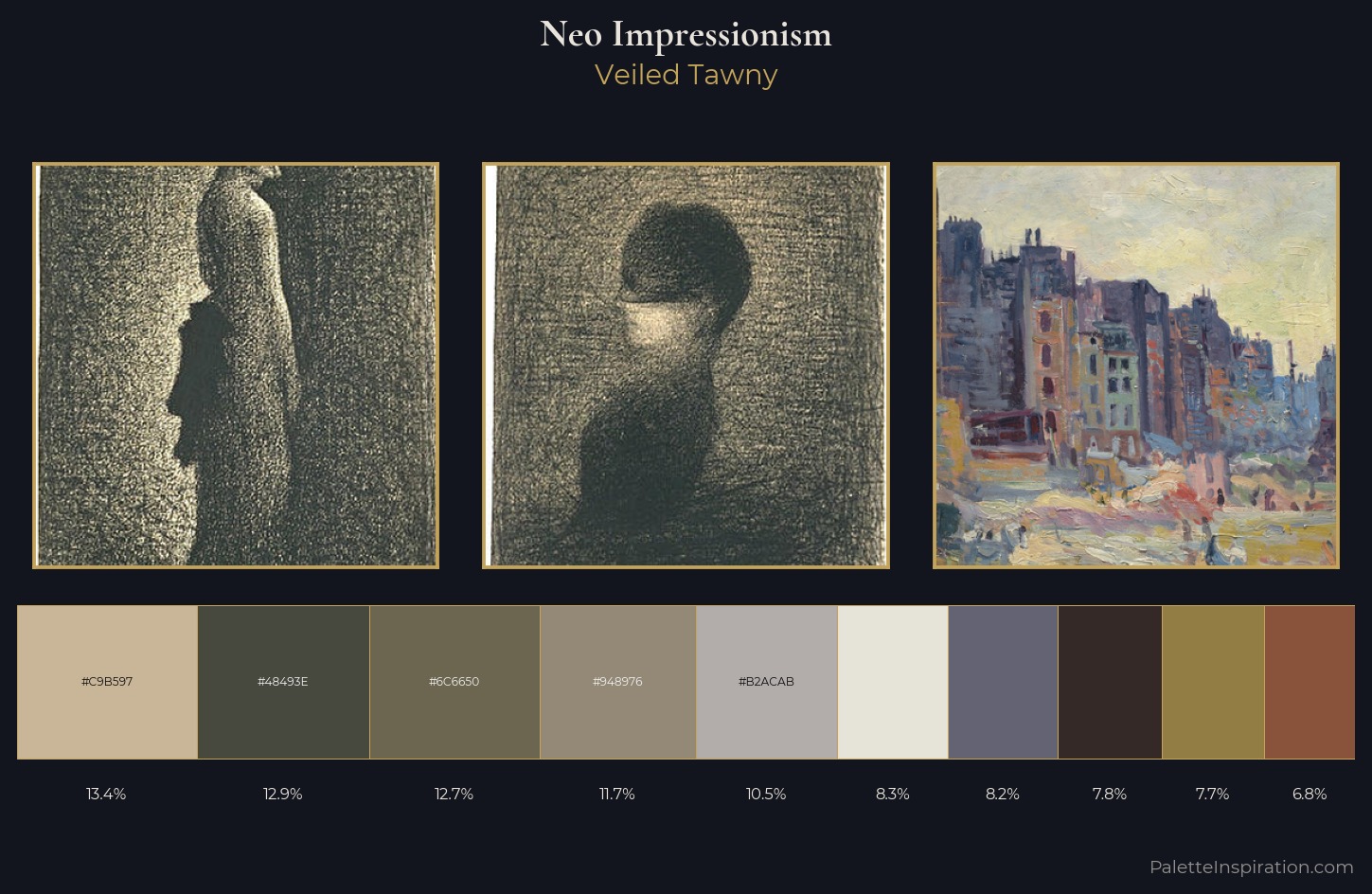 Neo-Impressionism Palette 17 — Veiled Tawny