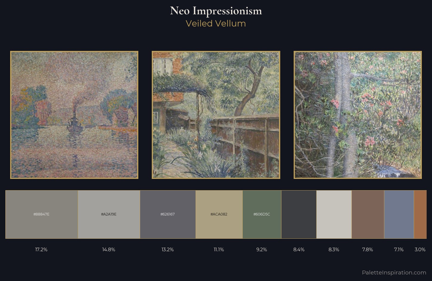 Neo-Impressionism Palette 18 — Veiled Vellum