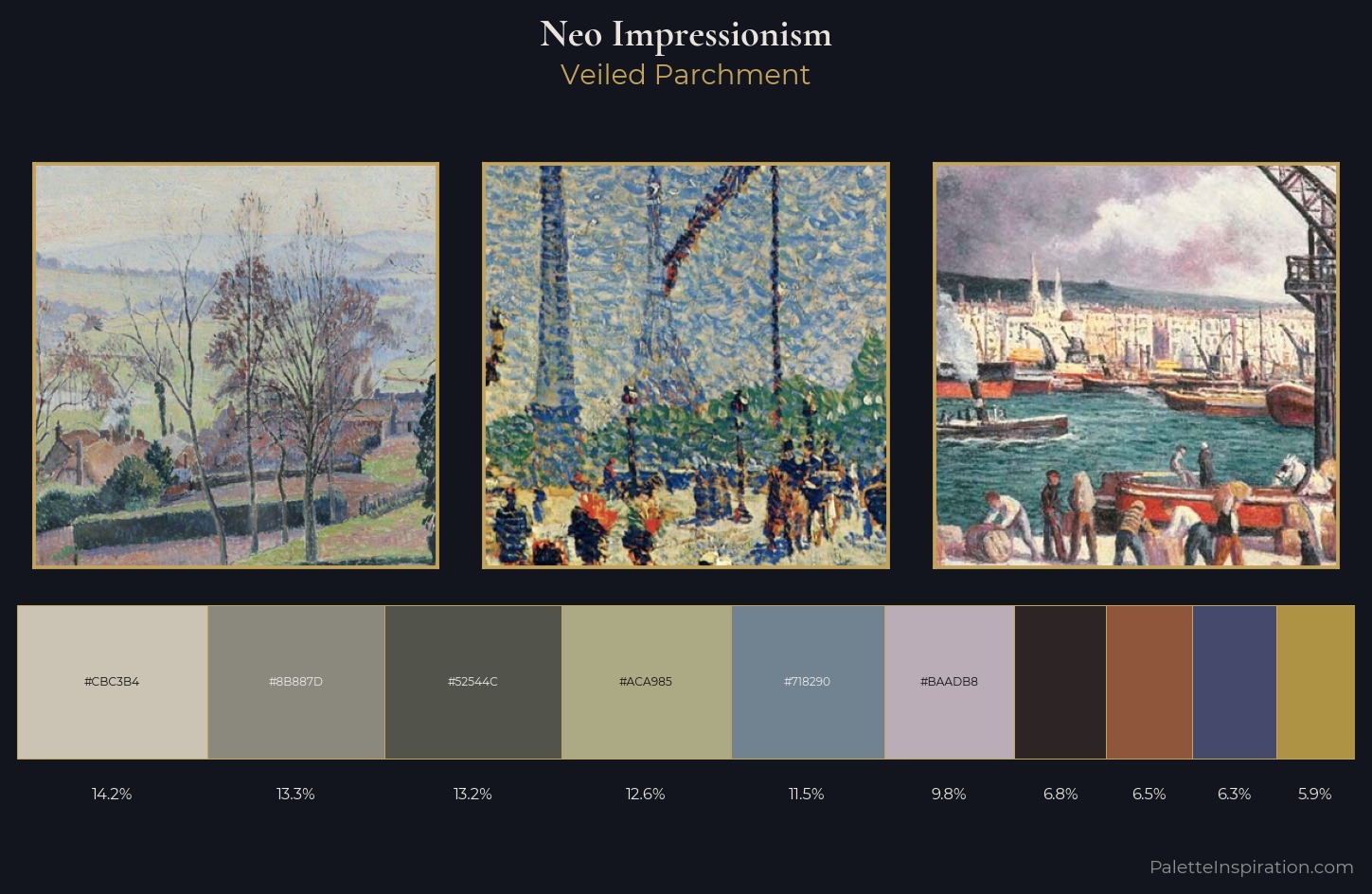 Neo-Impressionism Palette 19 — Veiled Parchment