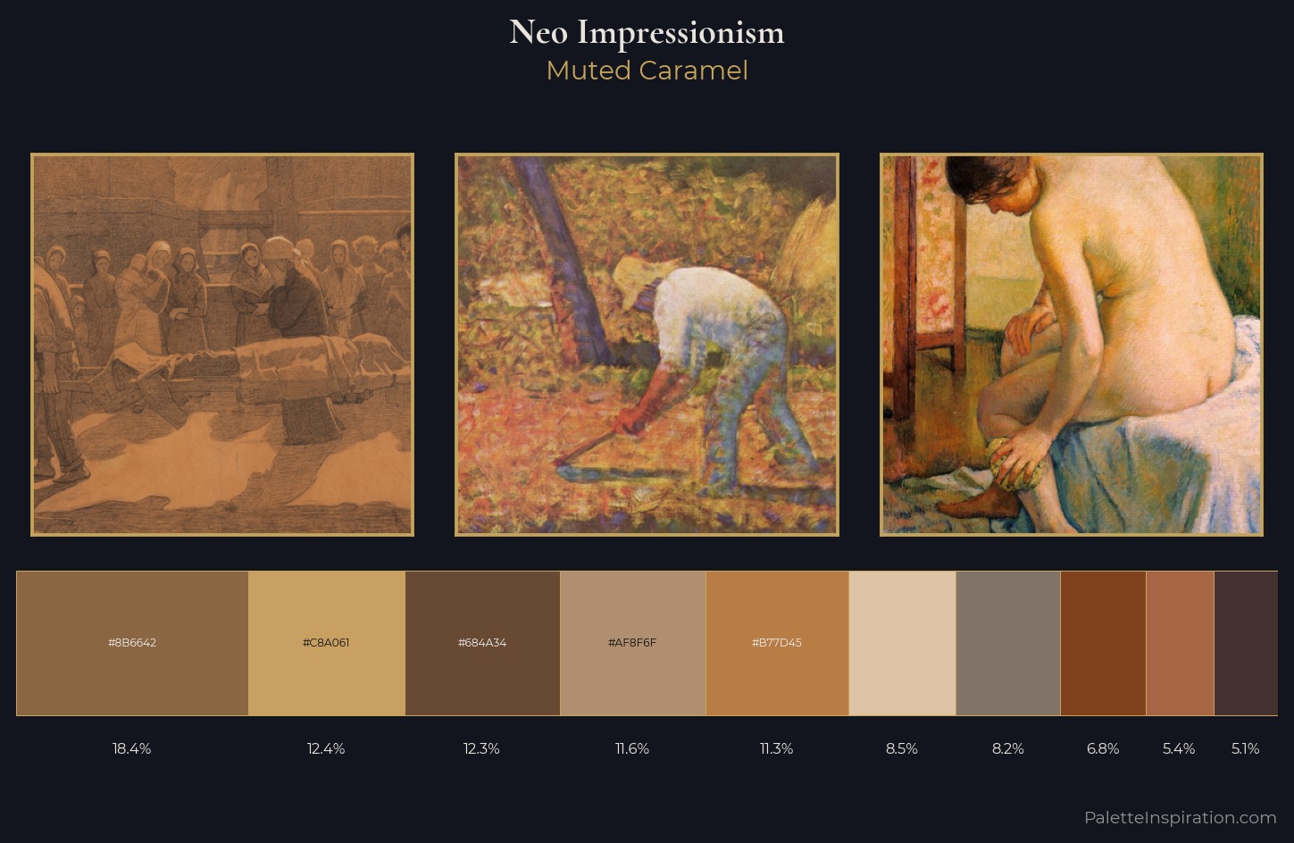 Neo-Impressionism Palette 24 — Muted Caramel