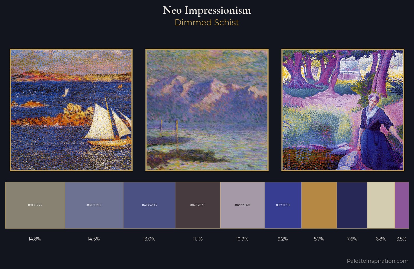 Neo-Impressionism Palette 28 — Dimmed Schist