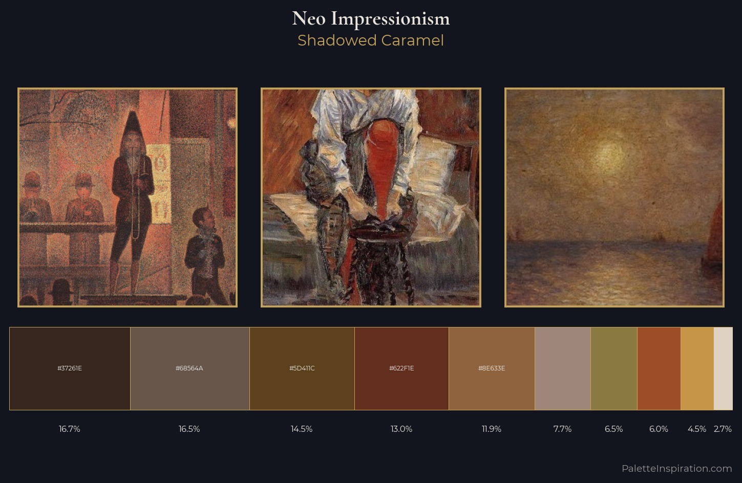 Neo-Impressionism Palette 30 — Shadowed Caramel