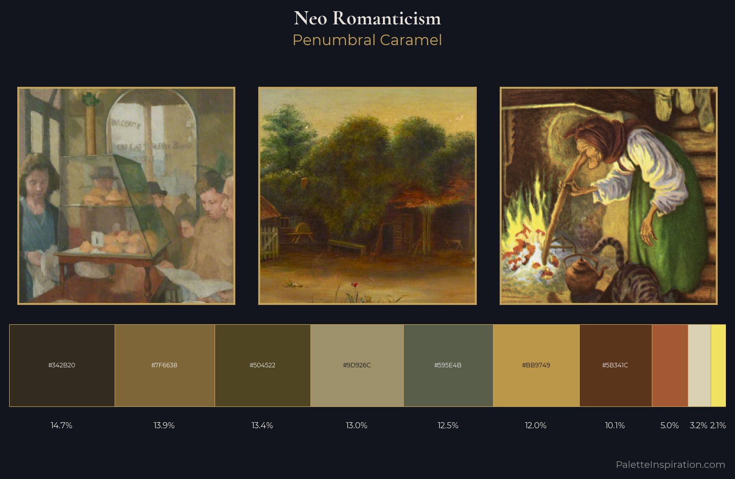 Neo-Romanticism Palette 12 — Penumbral Caramel