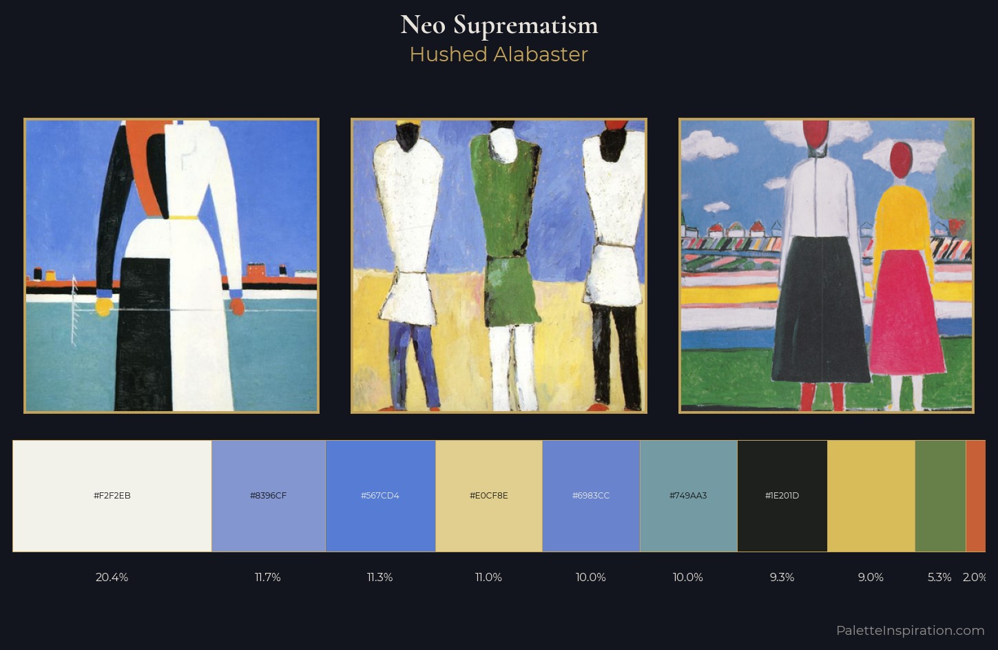Neo-Suprematism Palette 2 — Hushed Alabaster