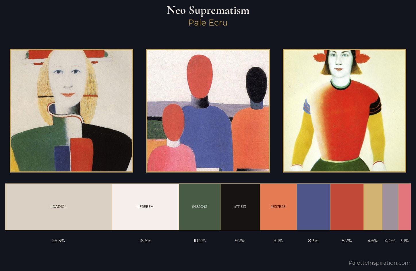 Neo-Suprematism Palette 3 — Pale Ecru