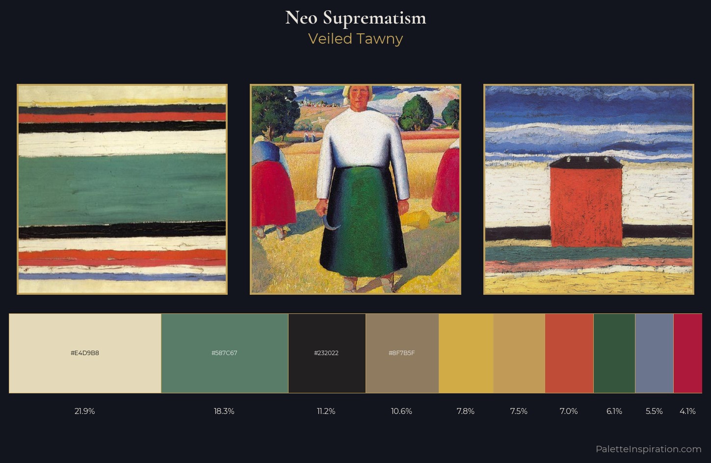 Neo-Suprematism Palette 6 — Veiled Tawny