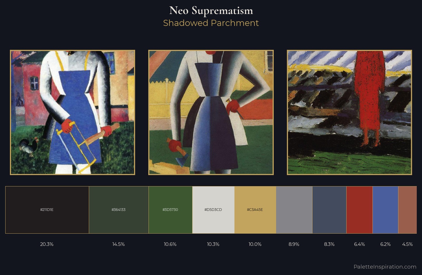 Neo-Suprematism Palette 9 — Shadowed Parchment
