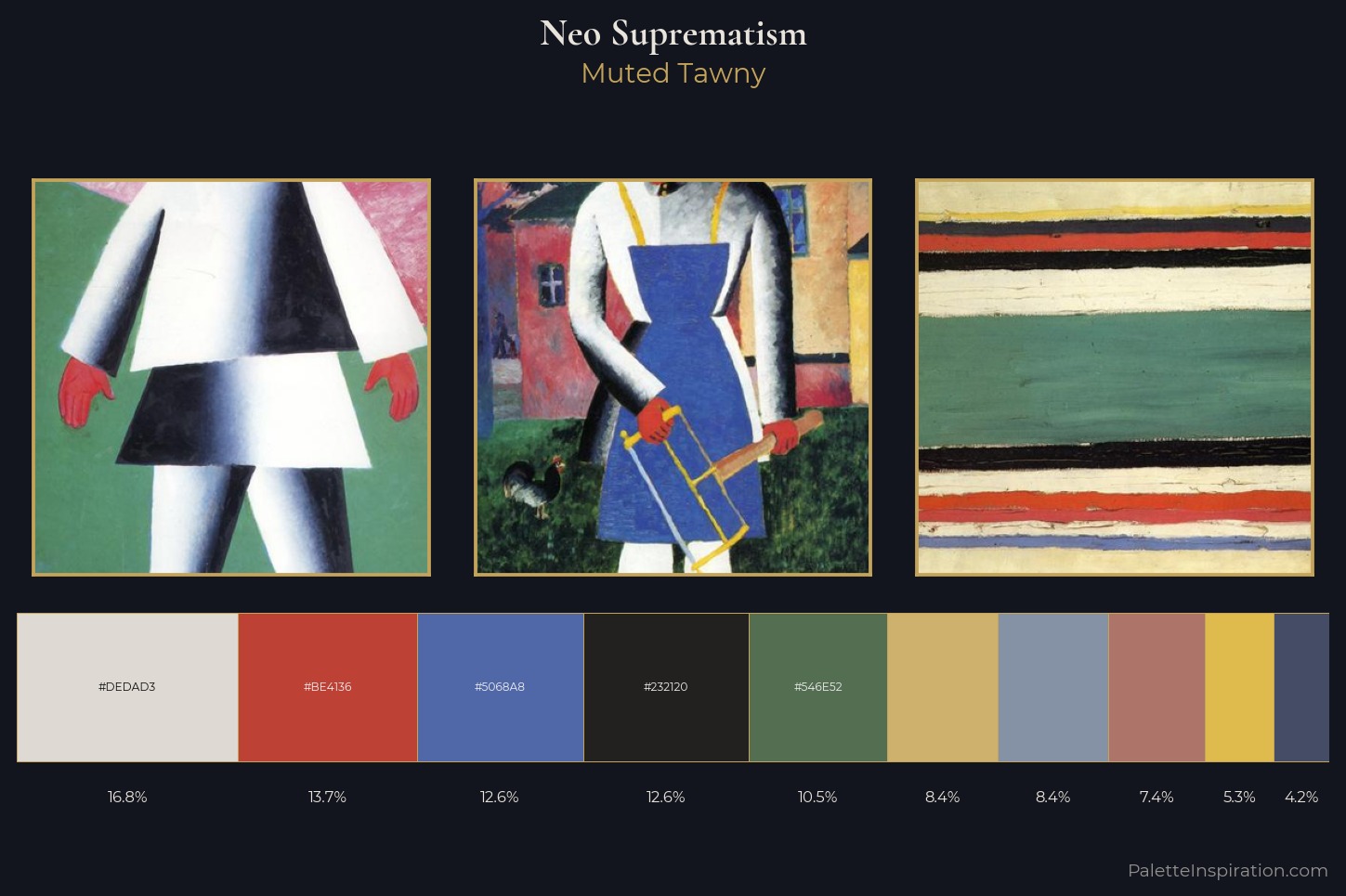 Neo-Suprematism Master Palette — Muted Tawny