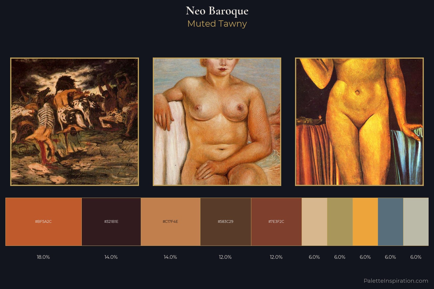 Neo-baroque Master Palette — Muted Tawny
