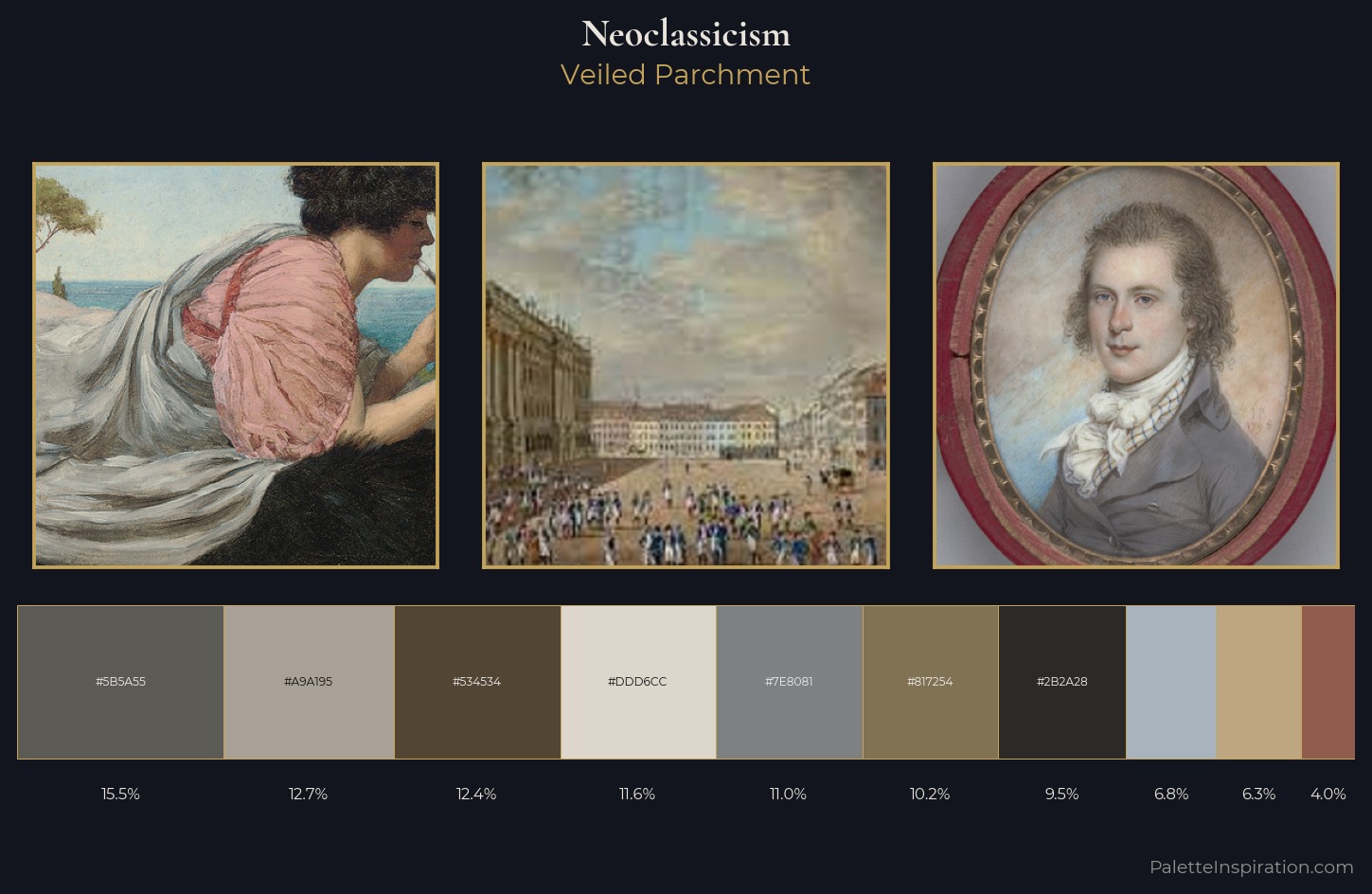 Neoclassicism Palette 14 — Veiled Parchment