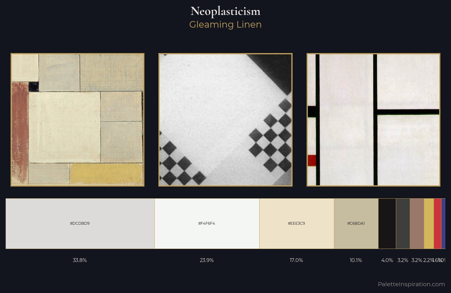 Neoplasticism Palette 3 — Gleaming Linen