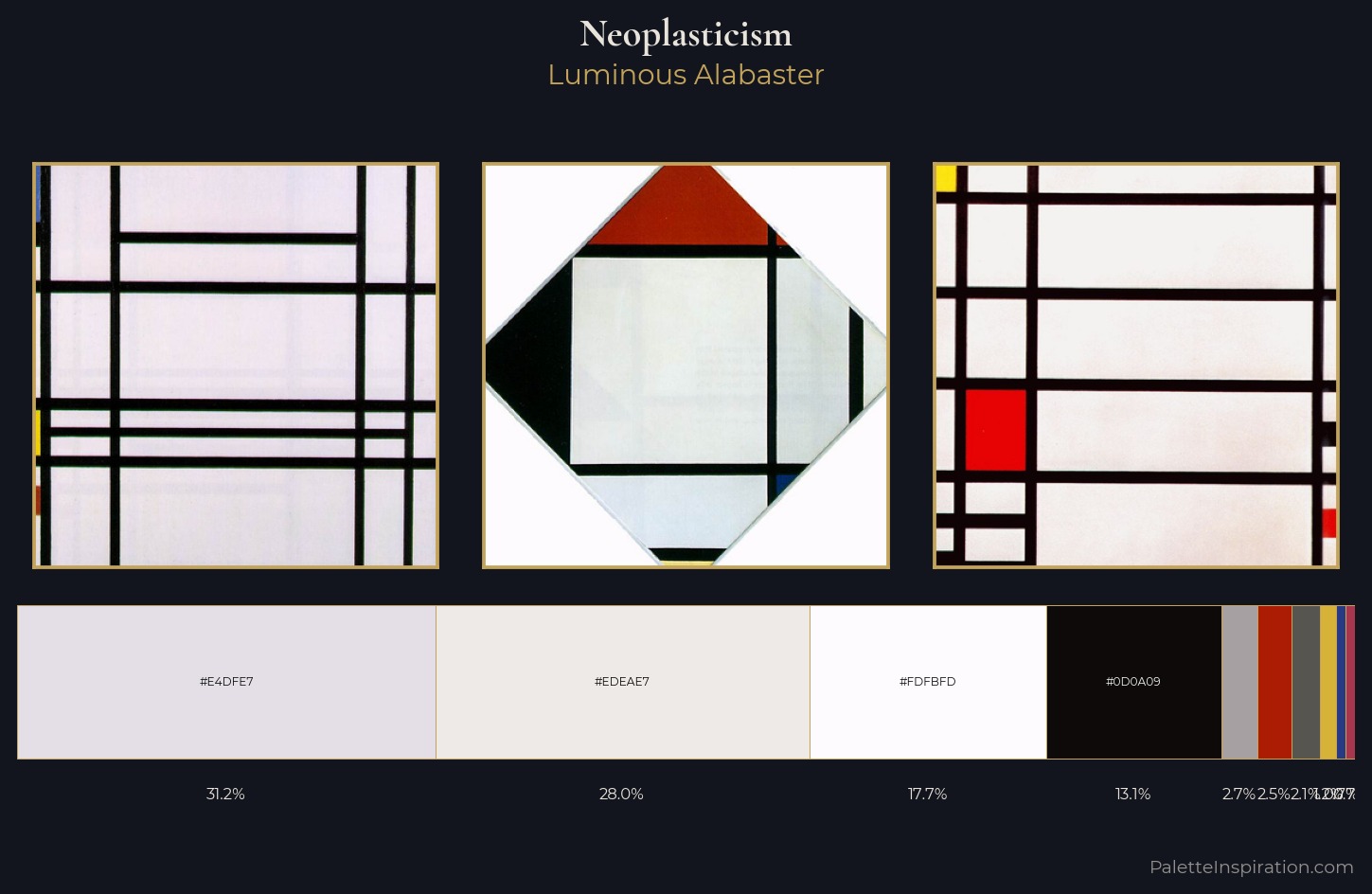 Neoplasticism Palette 5 — Luminous Alabaster