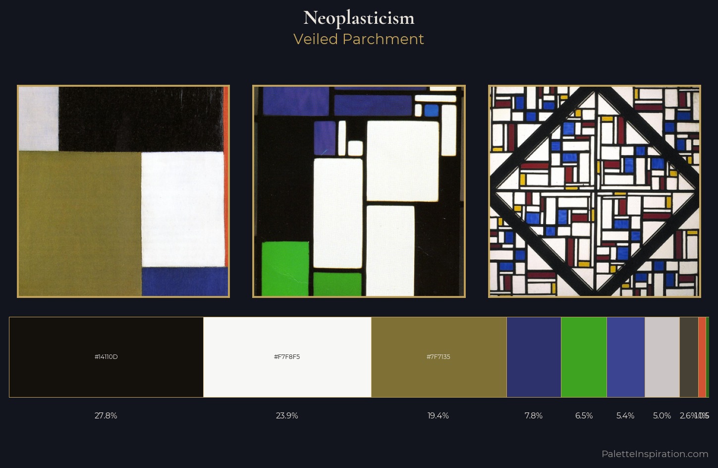 Neoplasticism Palette 10 — Veiled Parchment