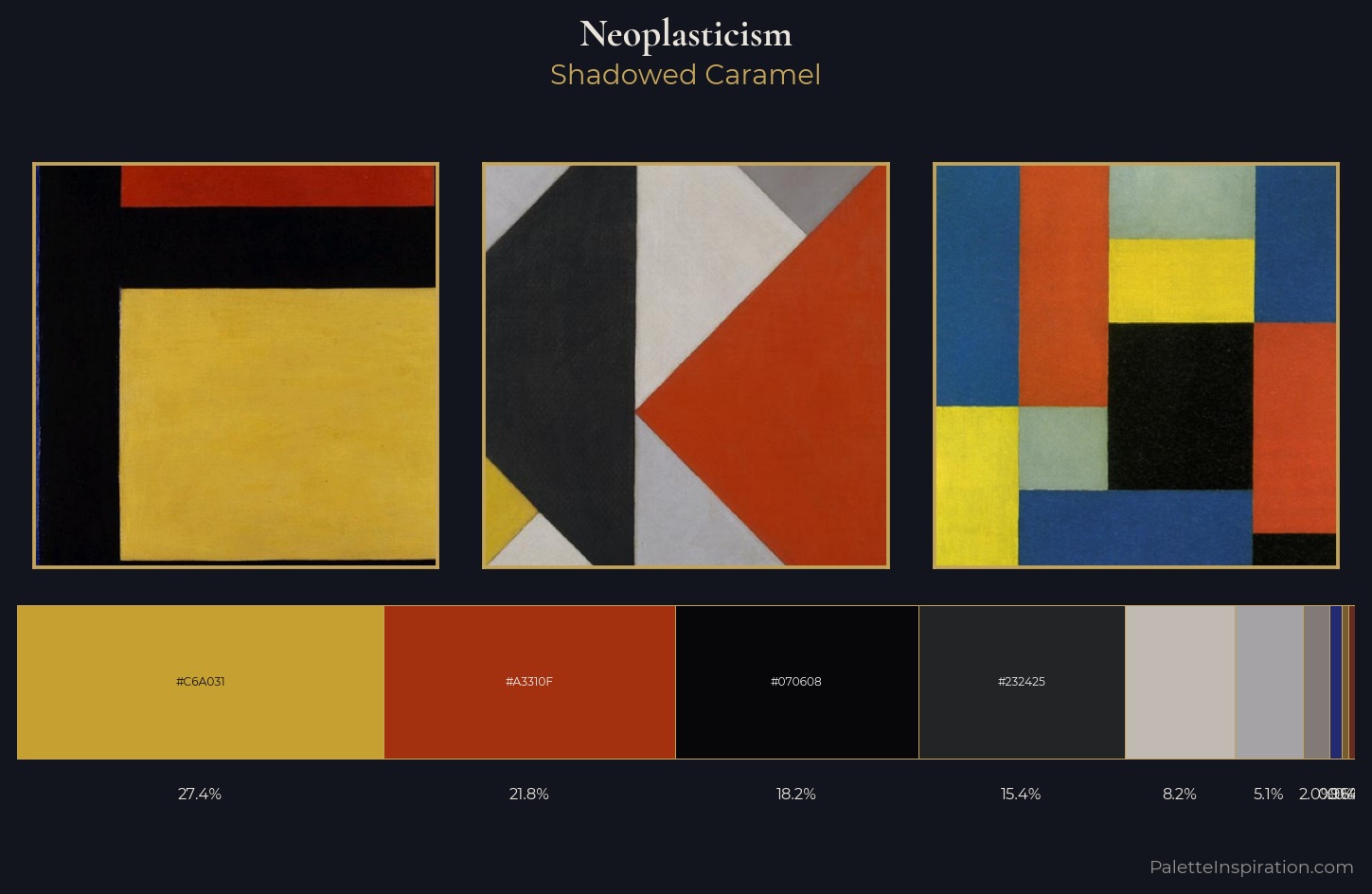 Neoplasticism Palette 11 — Shadowed Caramel