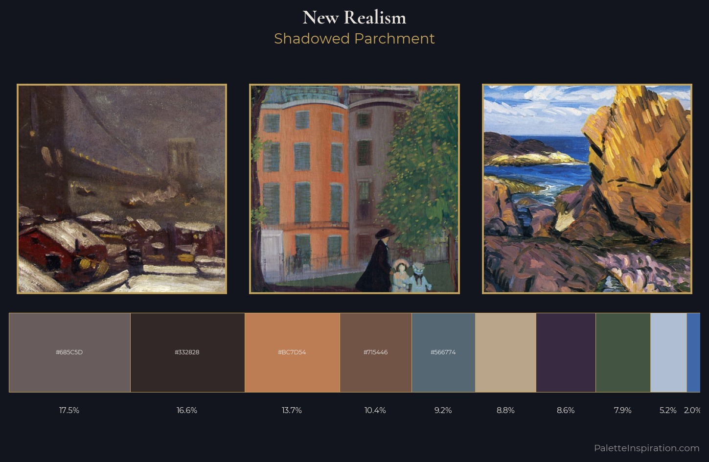 New Realism Palette 13 — Shadowed Parchment