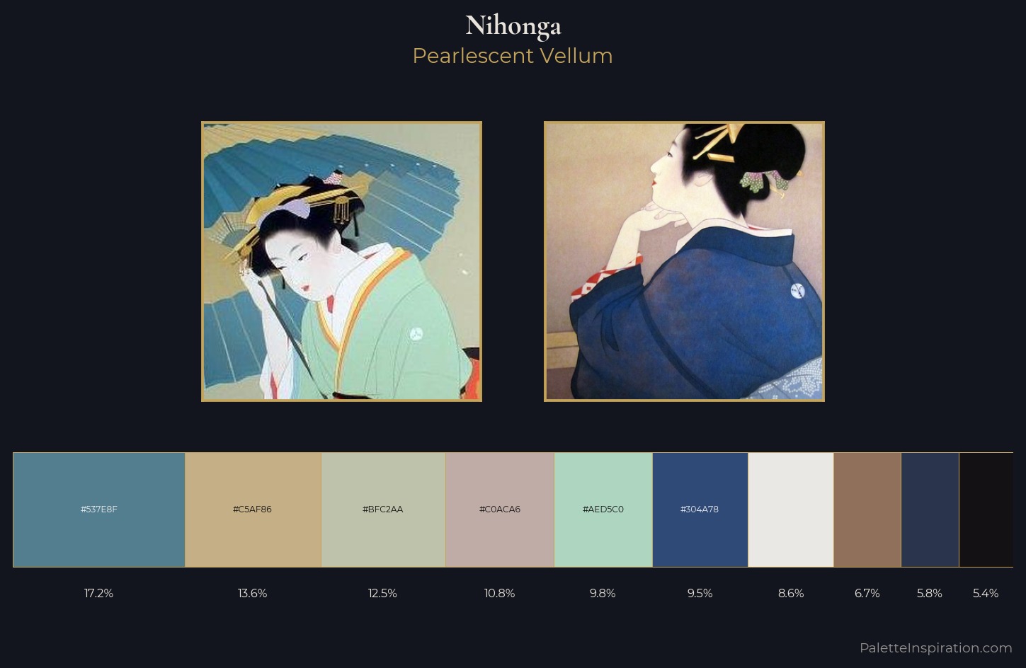 Nihonga Palette 6 — Pearlescent Vellum
