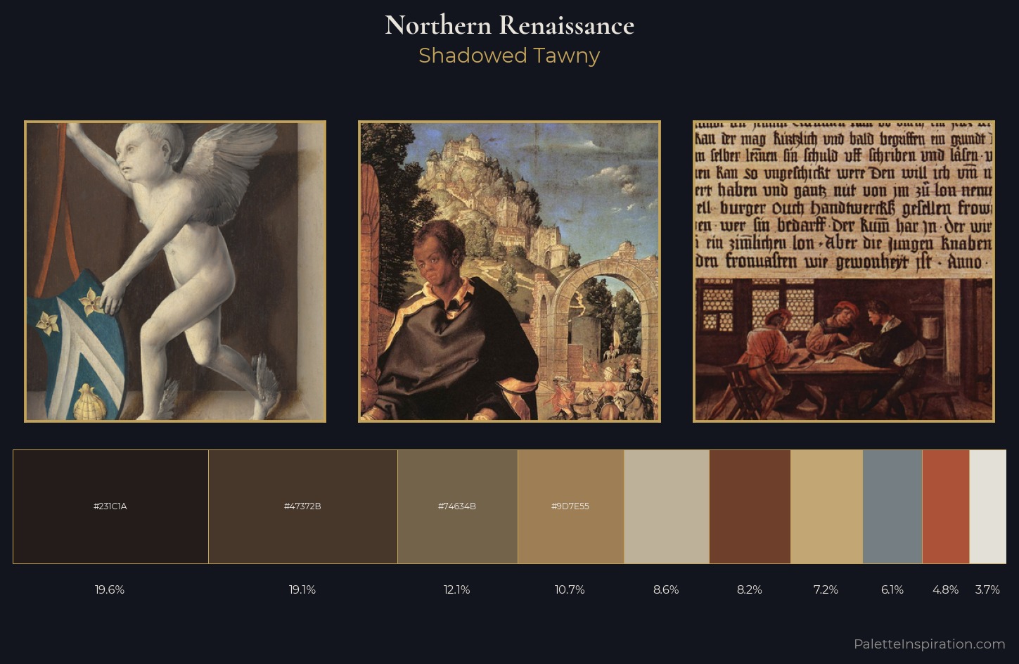 Northern Renaissance Palette 16 — Shadowed Tawny