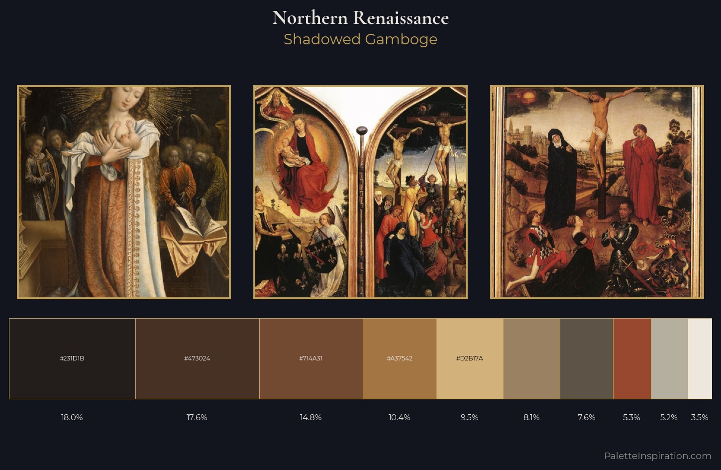 Northern Renaissance Palette 17 — Shadowed Gamboge