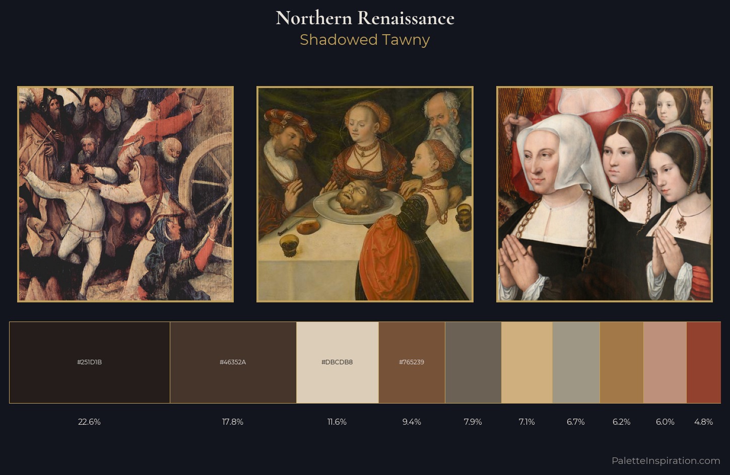 Northern Renaissance Palette 18 — Shadowed Tawny