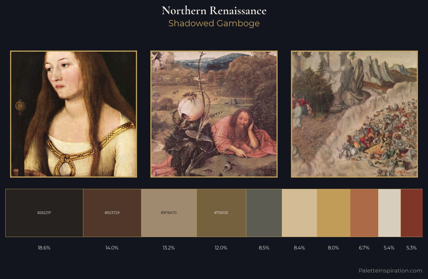 Northern Renaissance Palette 19 — Shadowed Gamboge