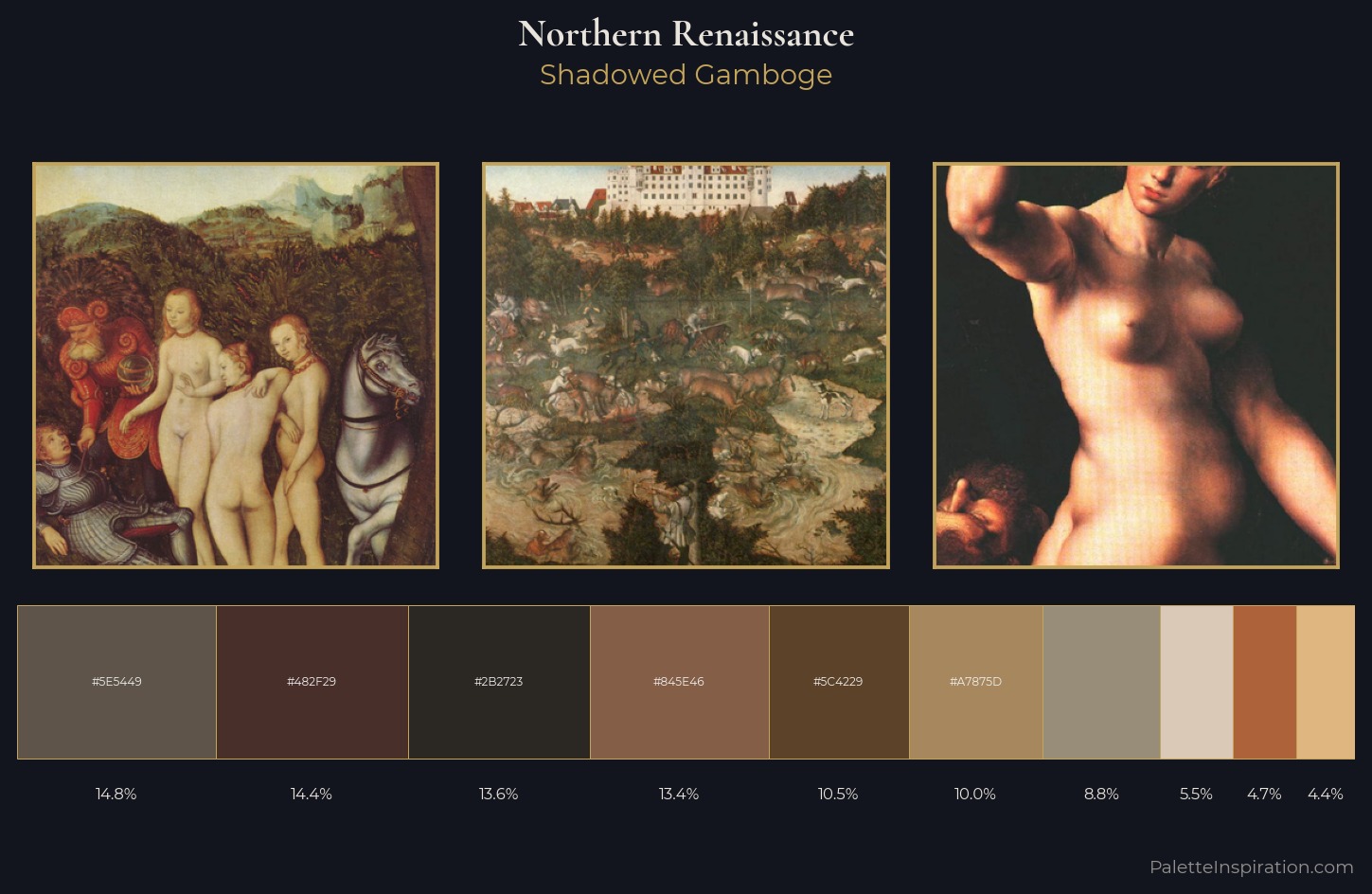 Northern Renaissance Palette 25 — Shadowed Gamboge