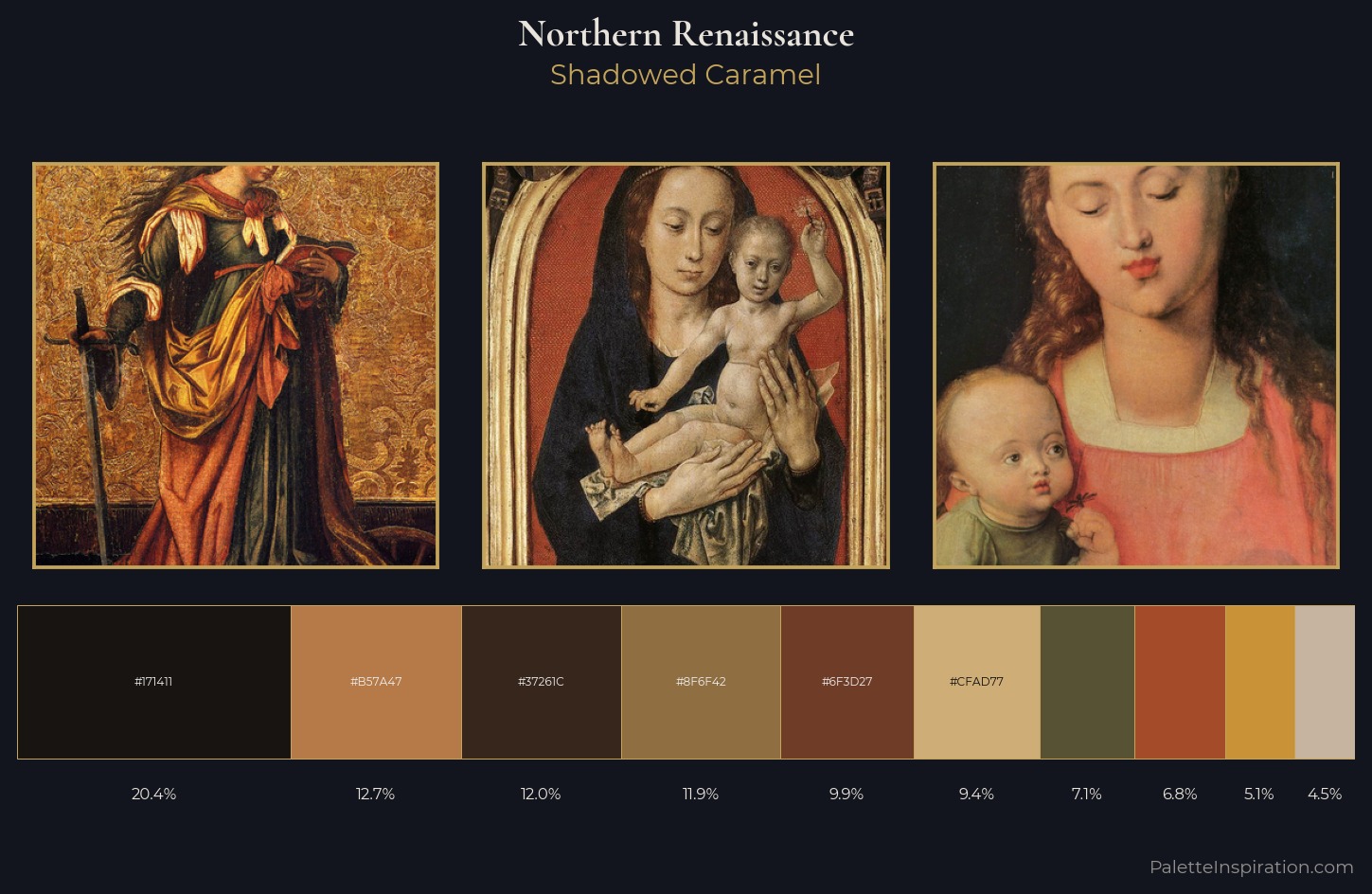Northern Renaissance Palette 33 — Shadowed Caramel