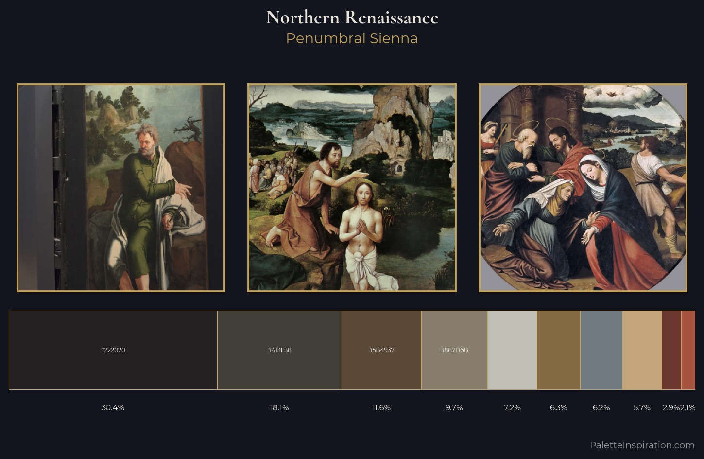 Northern Renaissance Palette 35 — Penumbral Sienna