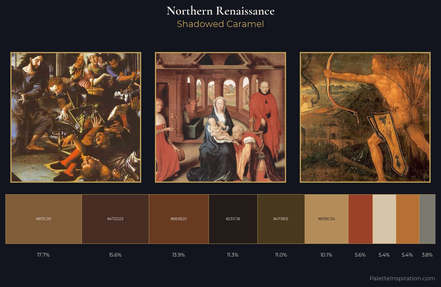 Northern Renaissance Palette 44 — Shadowed Caramel